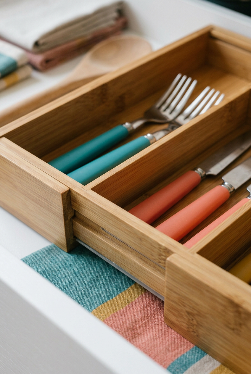 Expandable Bamboo Drawer Organizer — product detail